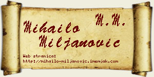 Mihailo Miljanović vizit kartica